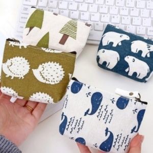 3/$25 item!! Square Pouch Hedgehog